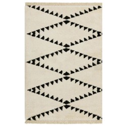 Tapis berbère ivoire et noir