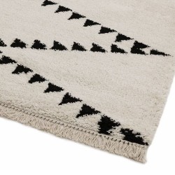 Tapis berbère ivoire et noir
