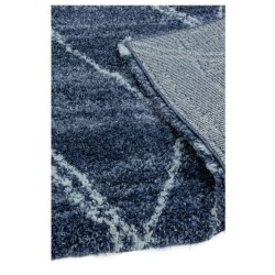 Tapis berbère bleu et crème