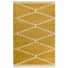 Tapis berbère jaune moutarde et ivoire