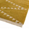 Tapis berbère jaune moutarde et ivoire