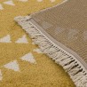 Tapis berbère jaune moutarde et ivoire
