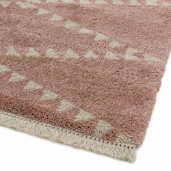 Tapis berbère rose et ivoire