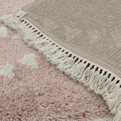 Tapis berbère rose et ivoire