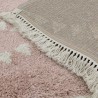 Tapis berbère rose et ivoire