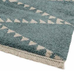 Tapis berbère bleu et ivoire