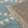 Tapis berbère bleu et ivoire