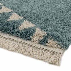 Tapis berbère bleu et ivoire