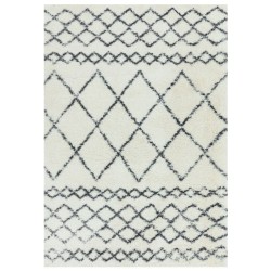 Tapis ivoire et gris style berbère