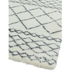 Tapis ivoire et gris style berbère