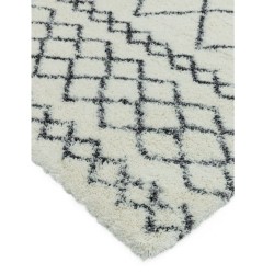 Tapis ivoire et gris style berbère