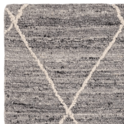 Tapis berbère en laine gris foncé