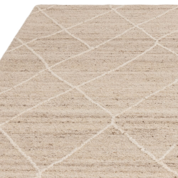 Tapis berbère en laine beige naturel