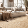 Tapis berbère en laine beige naturel