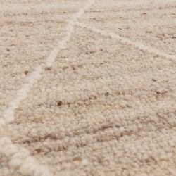 Tapis berbère en laine beige naturel