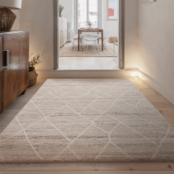 Tapis berbère en laine gris clair