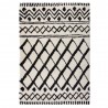 Tapis de salon style berbère ivoire et noir
