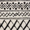 Tapis de salon style berbère ivoire et noir