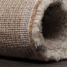 Tapis crème au motif géométrique zigzag gris