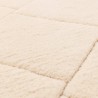 Tapis ivoire structuré  à franges d'inspiration berbère