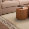 Tapis ivoire à franges d'inspiration berbère