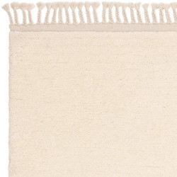 Tapis ivoire à franges d'inspiration berbère