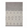Tapis kilim gris et blanc cassé en laine