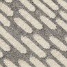 Tapis kilim gris et blanc cassé en laine
