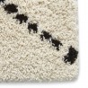 Tapis d'inspiration berbère ivoire et noir