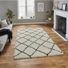 Tapis d'inspiration berbère ivoire et noir