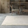 Tapis design ivoire style berbère en laine