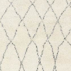 Tapis design ivoire style berbère en laine