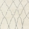 Tapis design ivoire style berbère en laine
