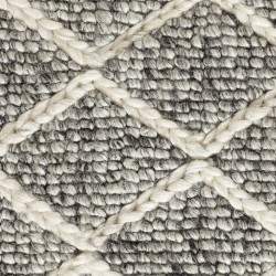 Tapis design ivoire style berbère en laine