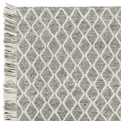 Tapis design ivoire style berbère en laine