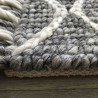 Tapis design ivoire style berbère en laine