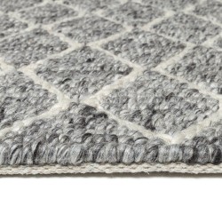 Tapis design ivoire style berbère en laine