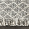 Tapis design ivoire style berbère en laine