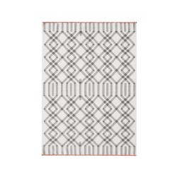 Tapis kilim en laine gris et beige