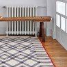 Tapis kilim en laine gris et beige