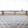 Tapis kilim en laine gris et beige
