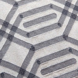 Tapis kilim en laine gris et beige