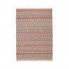Tapis kilim en laine beige aux motifs multicolores