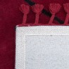 Tapis en laine rouge frangé style berbère