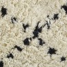 Tapis sur mesure beige en laine à motifs berbères noir
