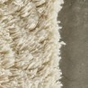 Tapis sur mesure beige en laine à motifs berbères noir