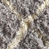 Tapis sur mesure gris en laine à motifs berbères ivoire