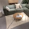 Tapis berbère L'ELARGI écru et noir 100% laine
